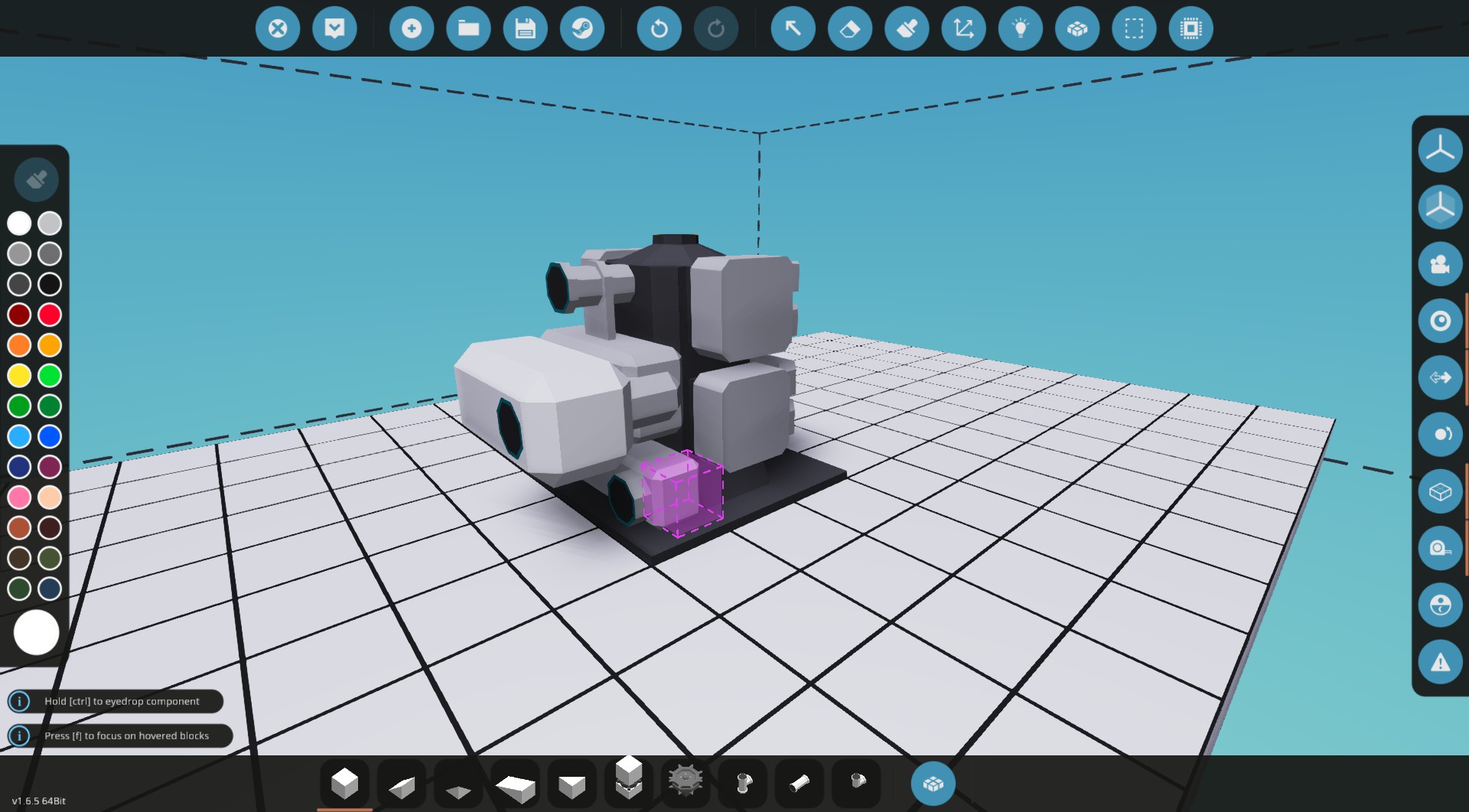 An engine with a gas tank