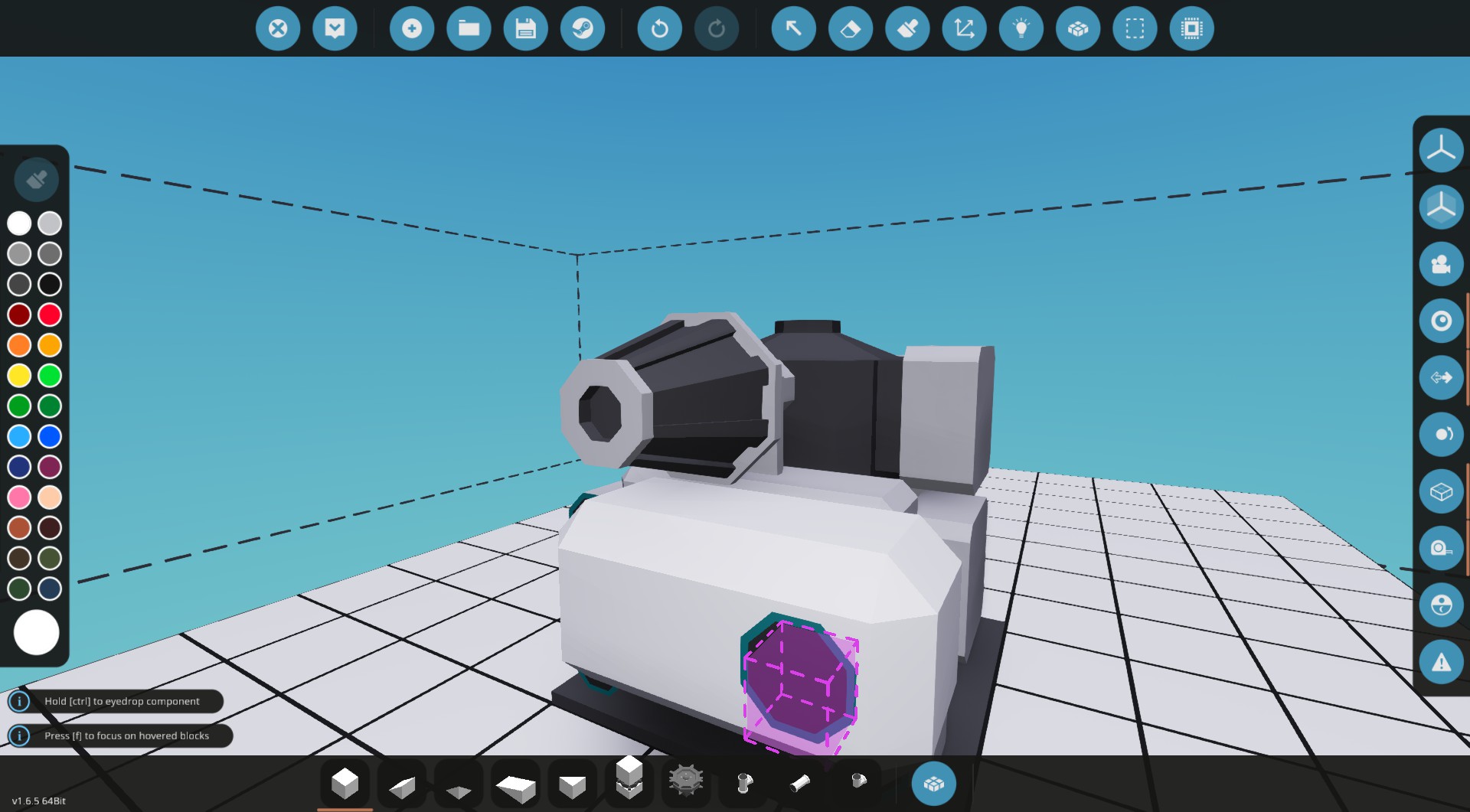 An engine with an air intake