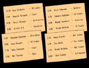 4 roster with the names of the 20 participants
