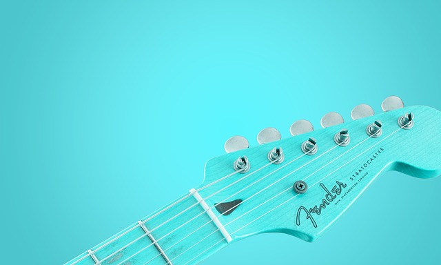 blue guitar background