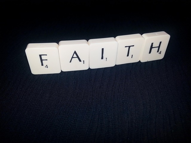 close picture of tiles that say Faith