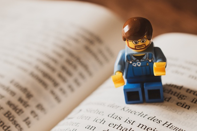 Lego man on Bible