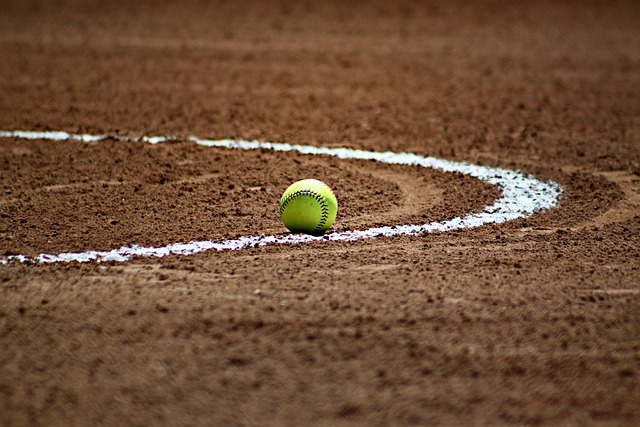 softball on softball field
