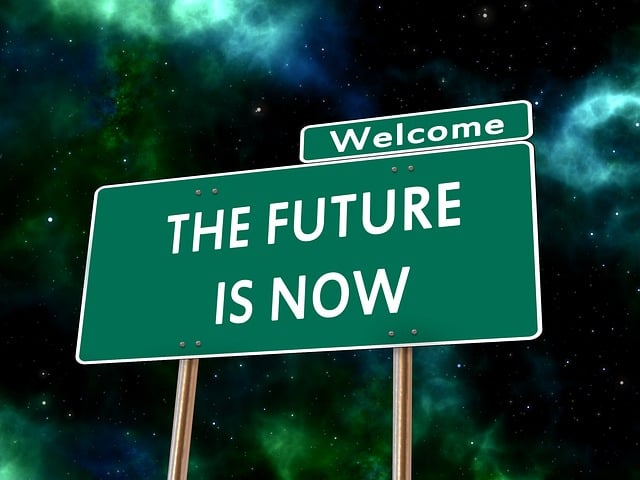 Image of a road sign saying WELCOME THE FUTURE IS NOW