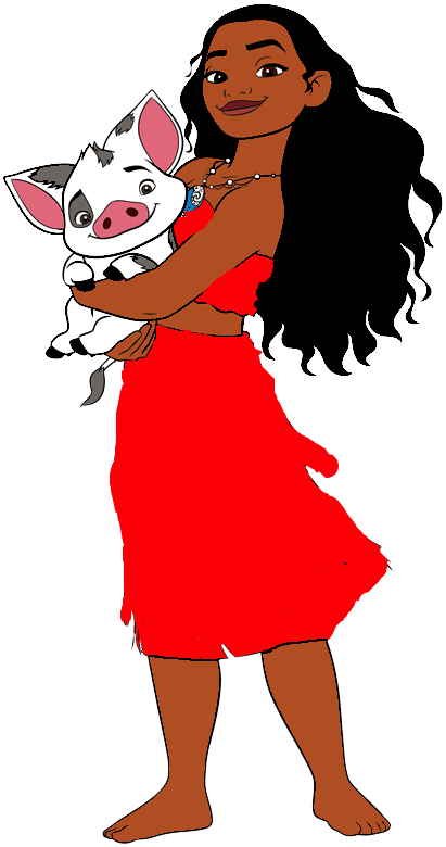  Moana with her pig