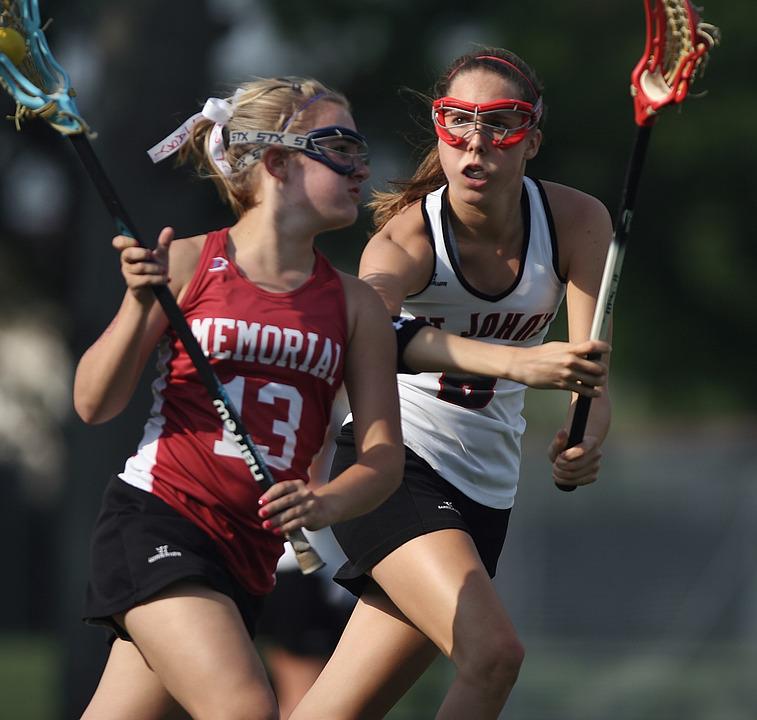 Girls Playing Lacrosse