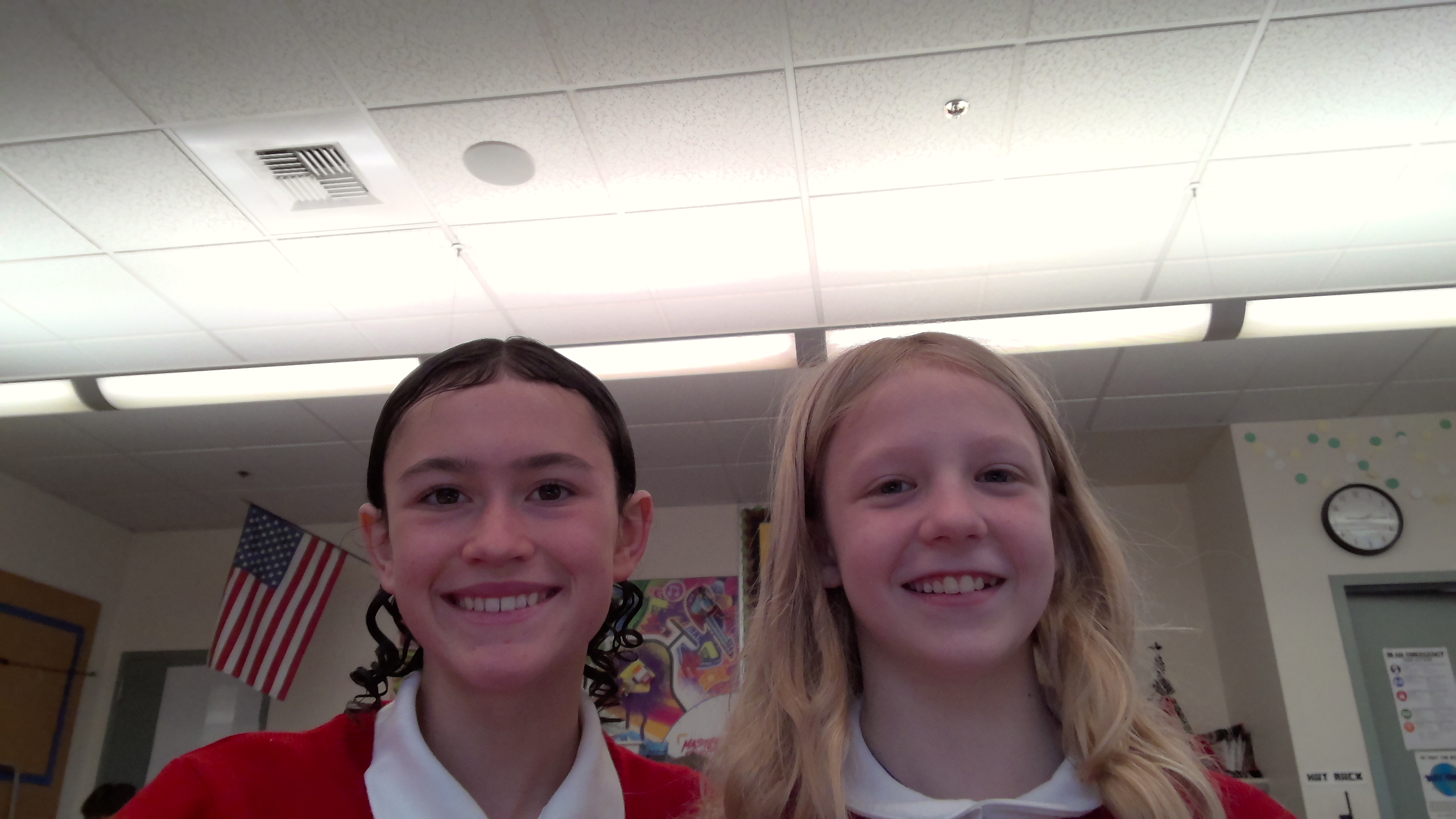 Sophia on left and Ellie on right