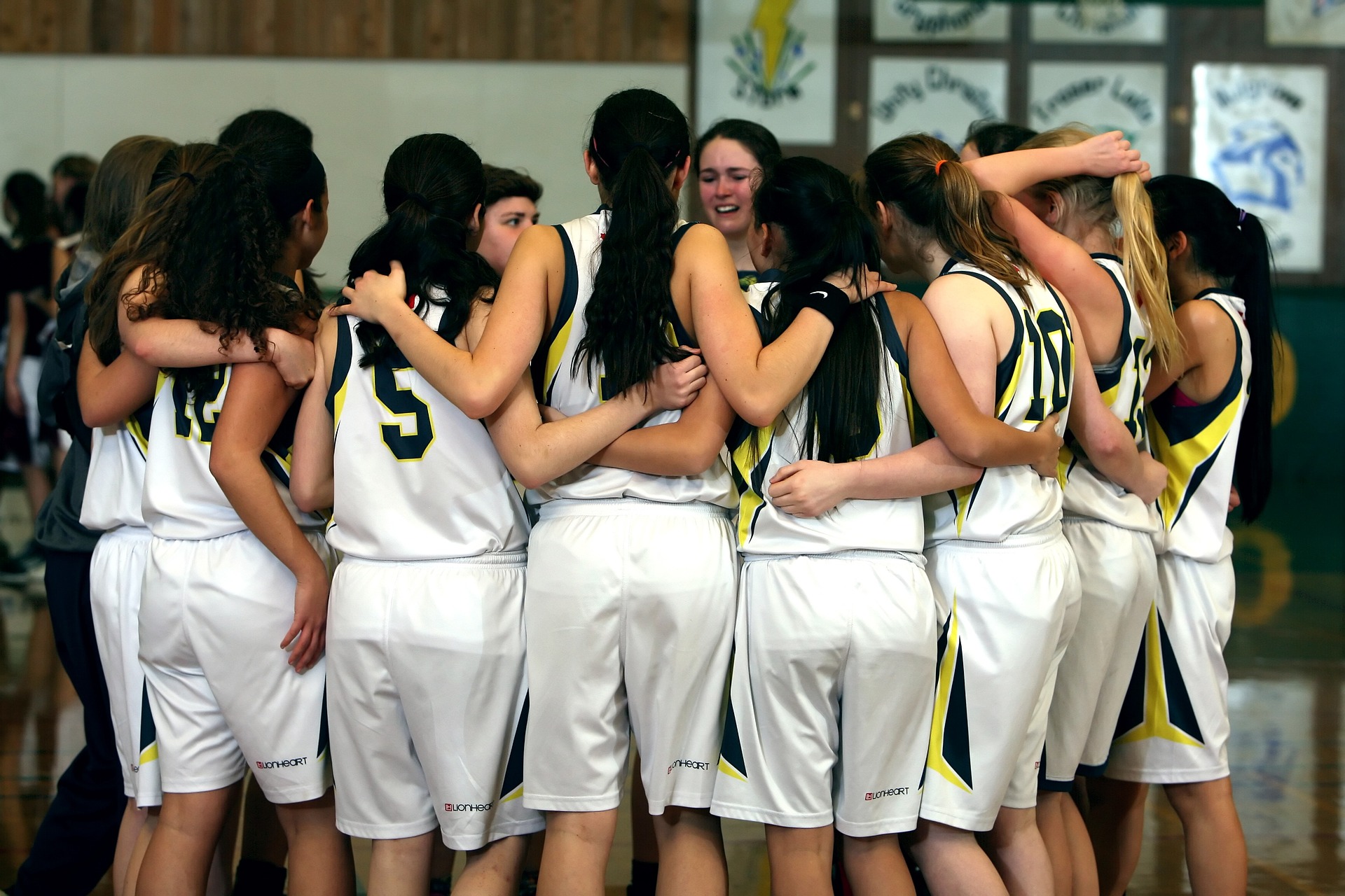 Basketball Team Huddle
