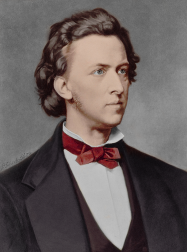 Portrait of Chopin in a suit
