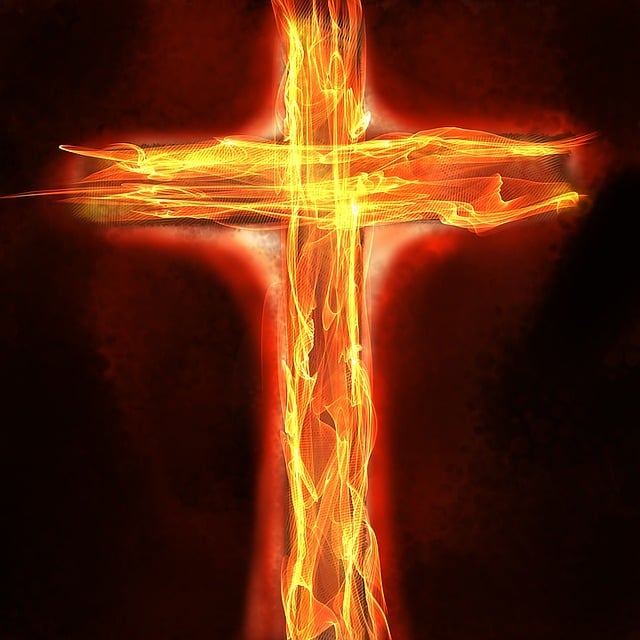 cross on fire