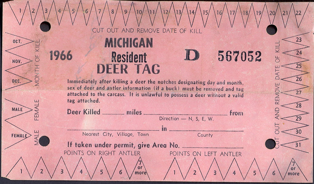 ex of deer tag