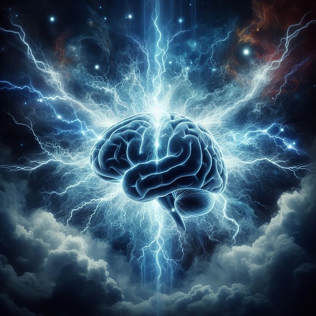 ai generated image of a brain that's blue