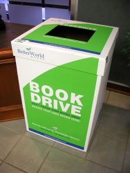 A book donation box