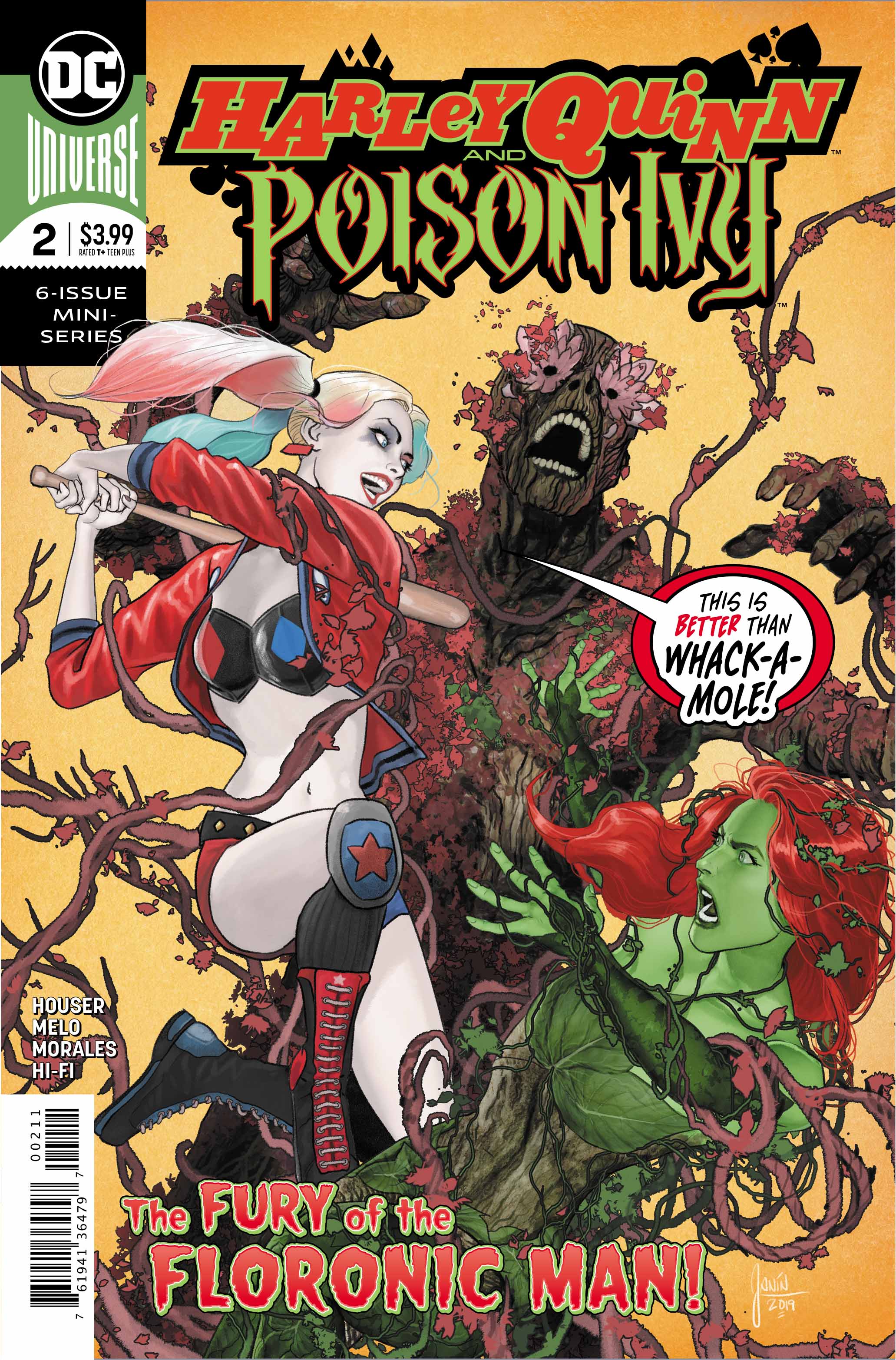 Harley and Posion Ivy fighting the Floronic Man