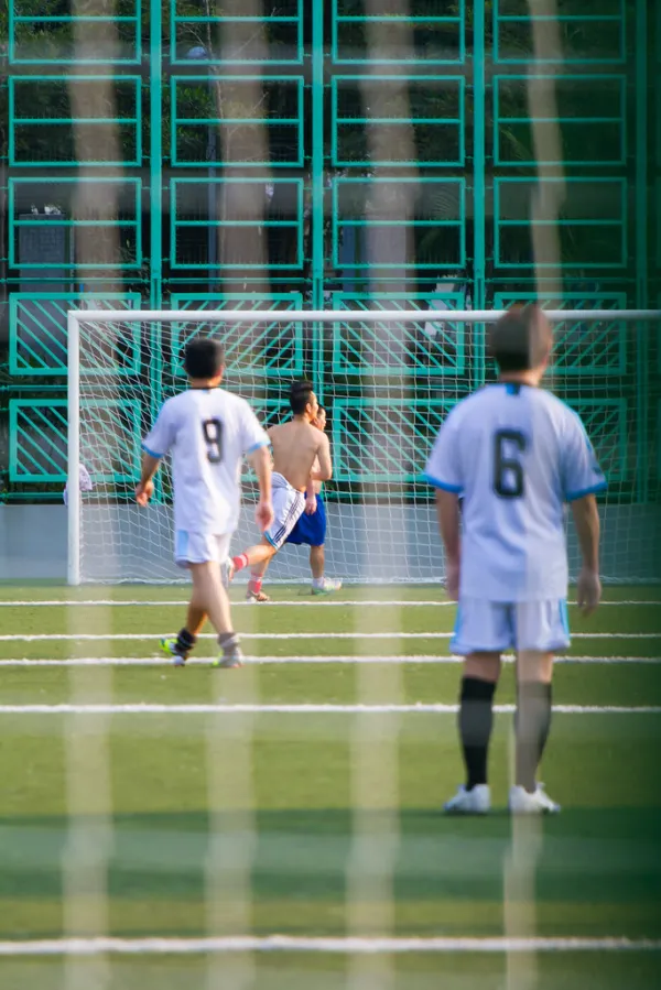 People playing soccer