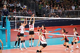 People playing Volleyball