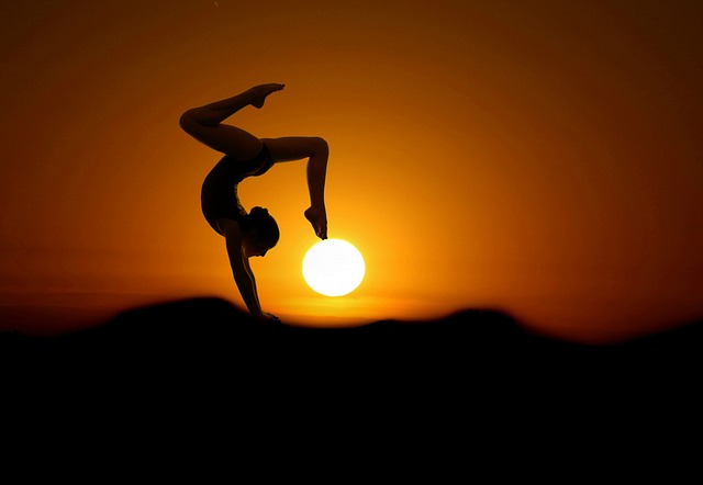 Gymnast doing a handstand