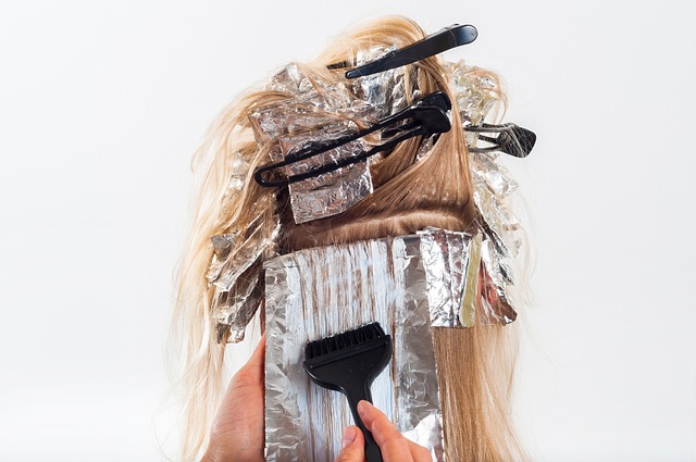 hair being dyed