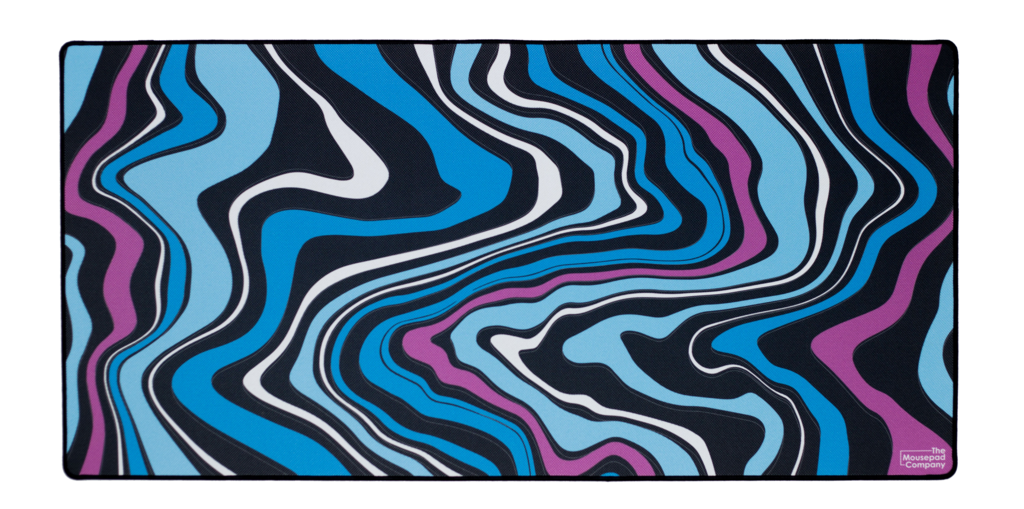 Blue, White, and Purple Strata Mousepad